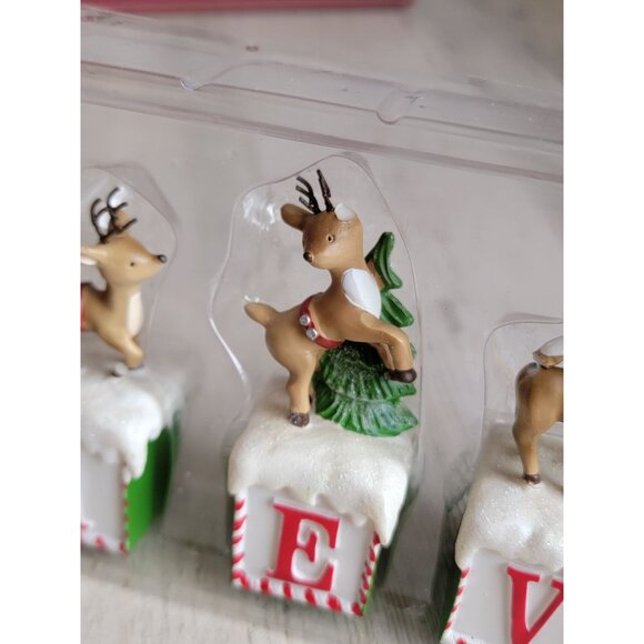 St Nicholas square Believe AS IS letter sign reindeer set xmas - Picture 10 of 14